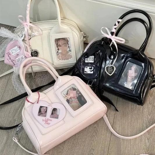 2026 New Y2K Harajuku Shoulder Bag Women Korean Transparent Ita Bag Crossbody Bag Female Japanese Designer Trend Handbag Purse